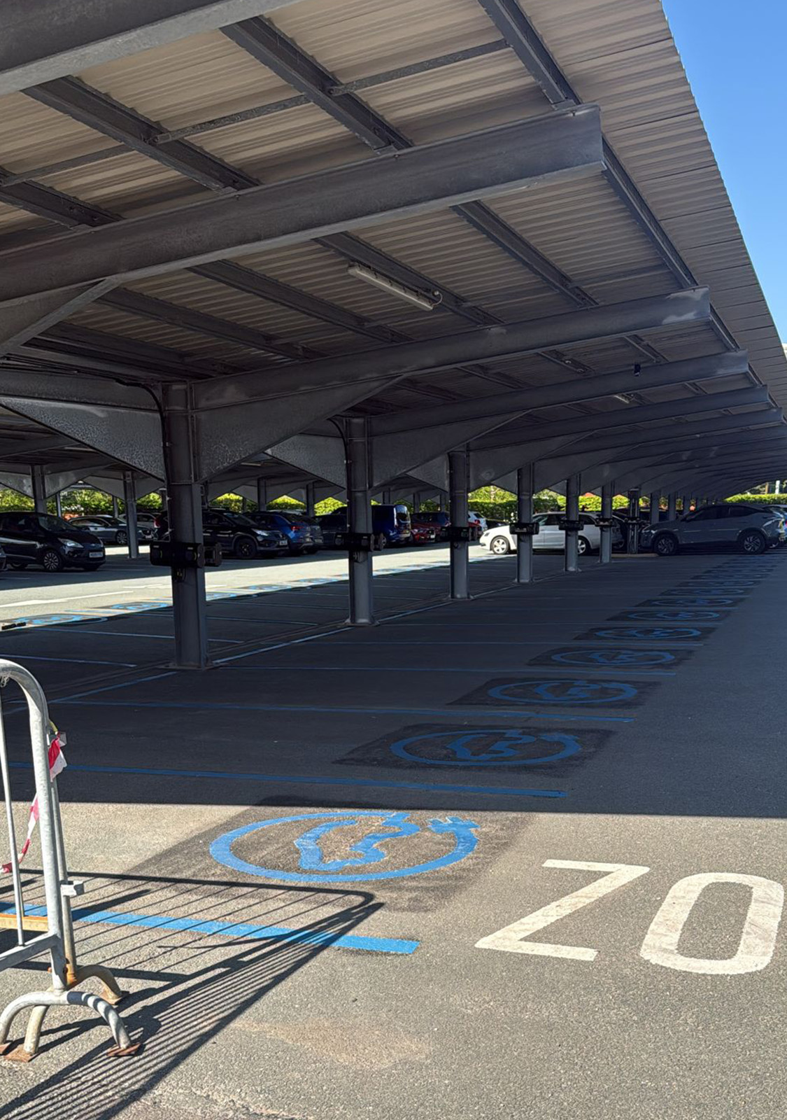 Large EV charging station
